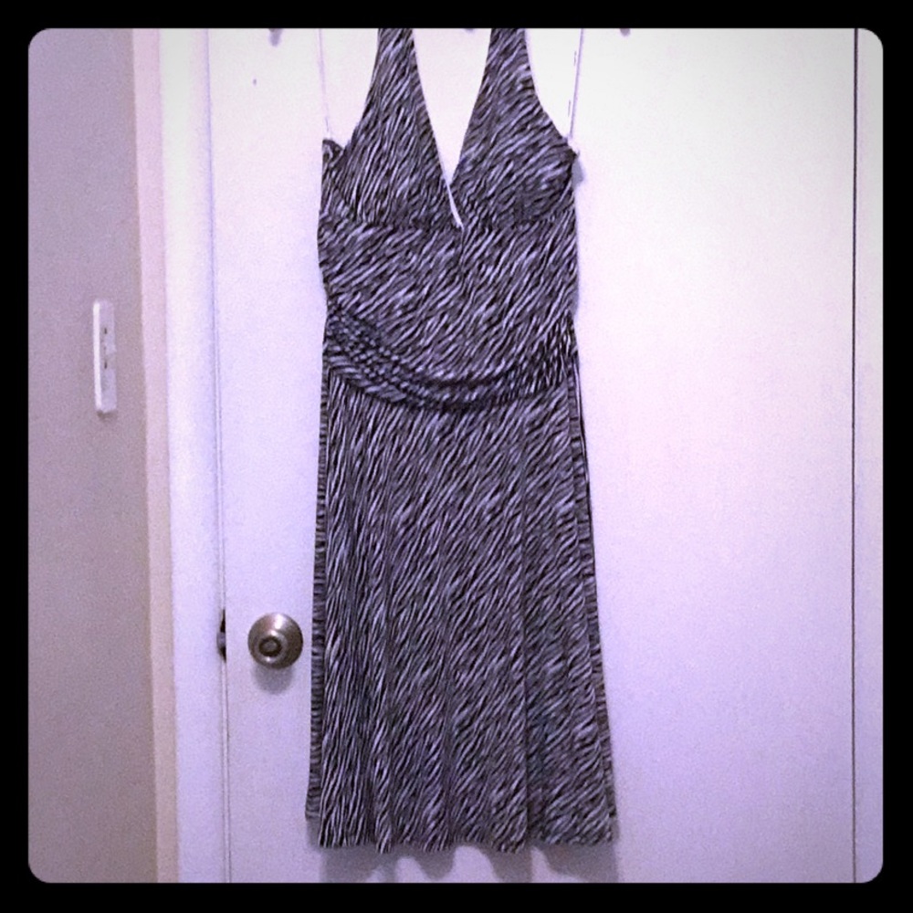 Zebra print halter party dress Size L